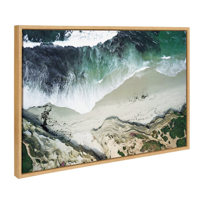 Sylvie La Jolla Curves Framed Canvas by Rachel Bolgov by kateandlaurel - product image 9 for Resin Society