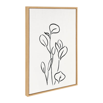 Sylvie Botanical Sketch Print No 3 Framed Canvas by kateandlaurel - product image 11 for Resin Society
