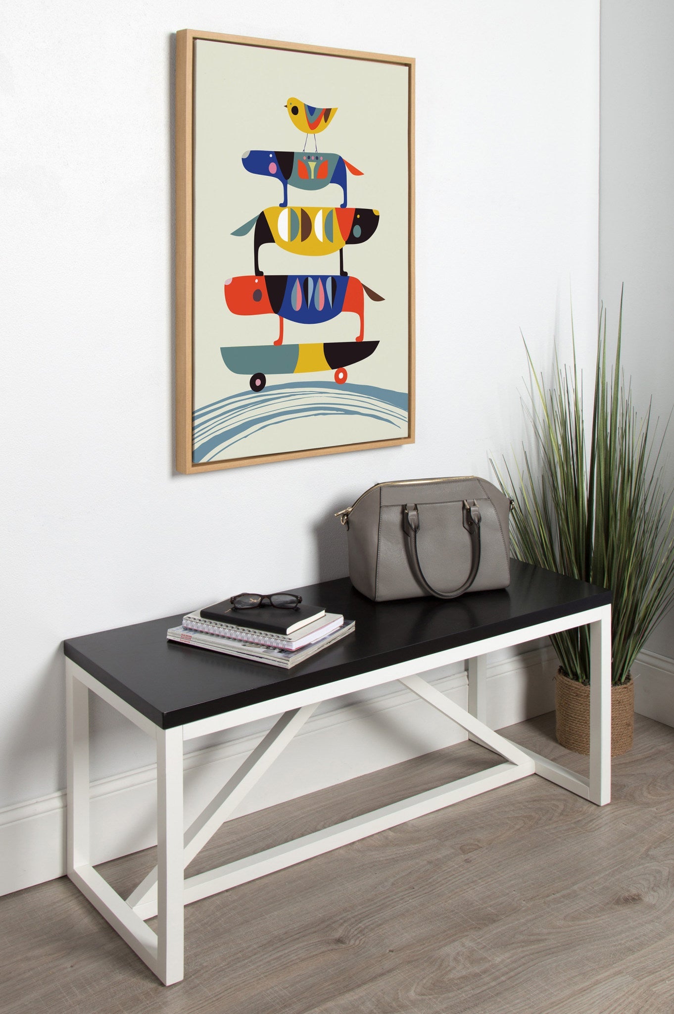 Sylvie Skate Dog Framed Canvas by kateandlaurel - product image 5 for Resin Society