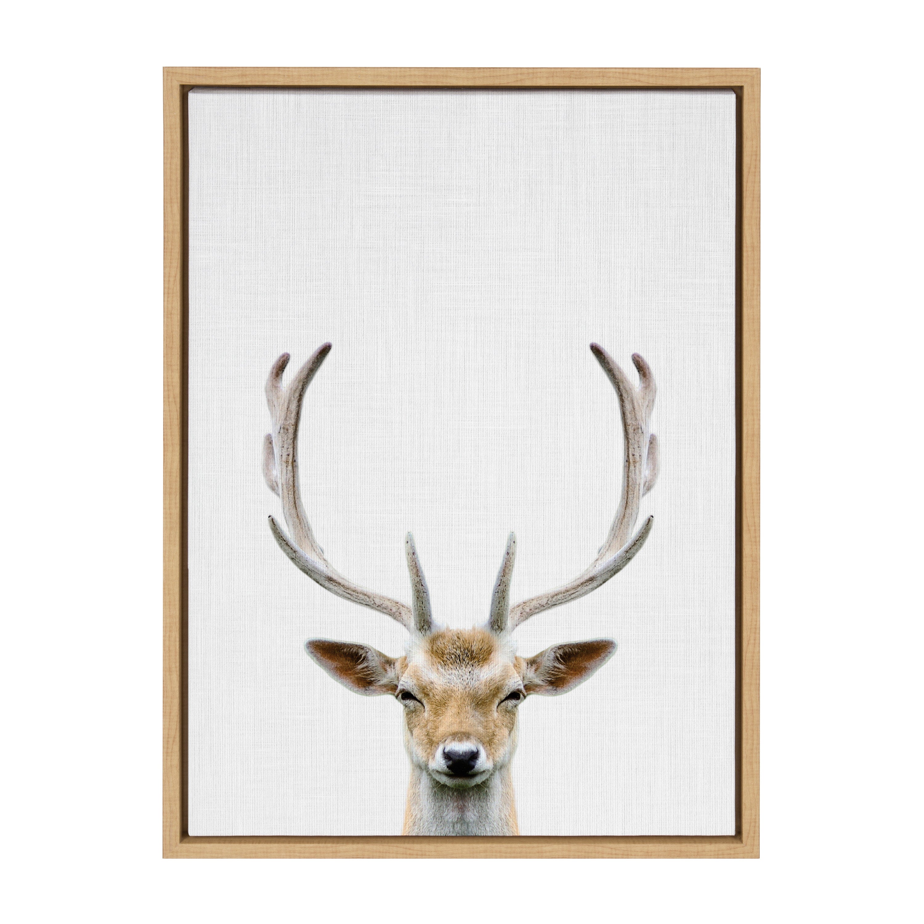 Sylvie Deer Color Framed Canvas by Simon Te of Tai Prints