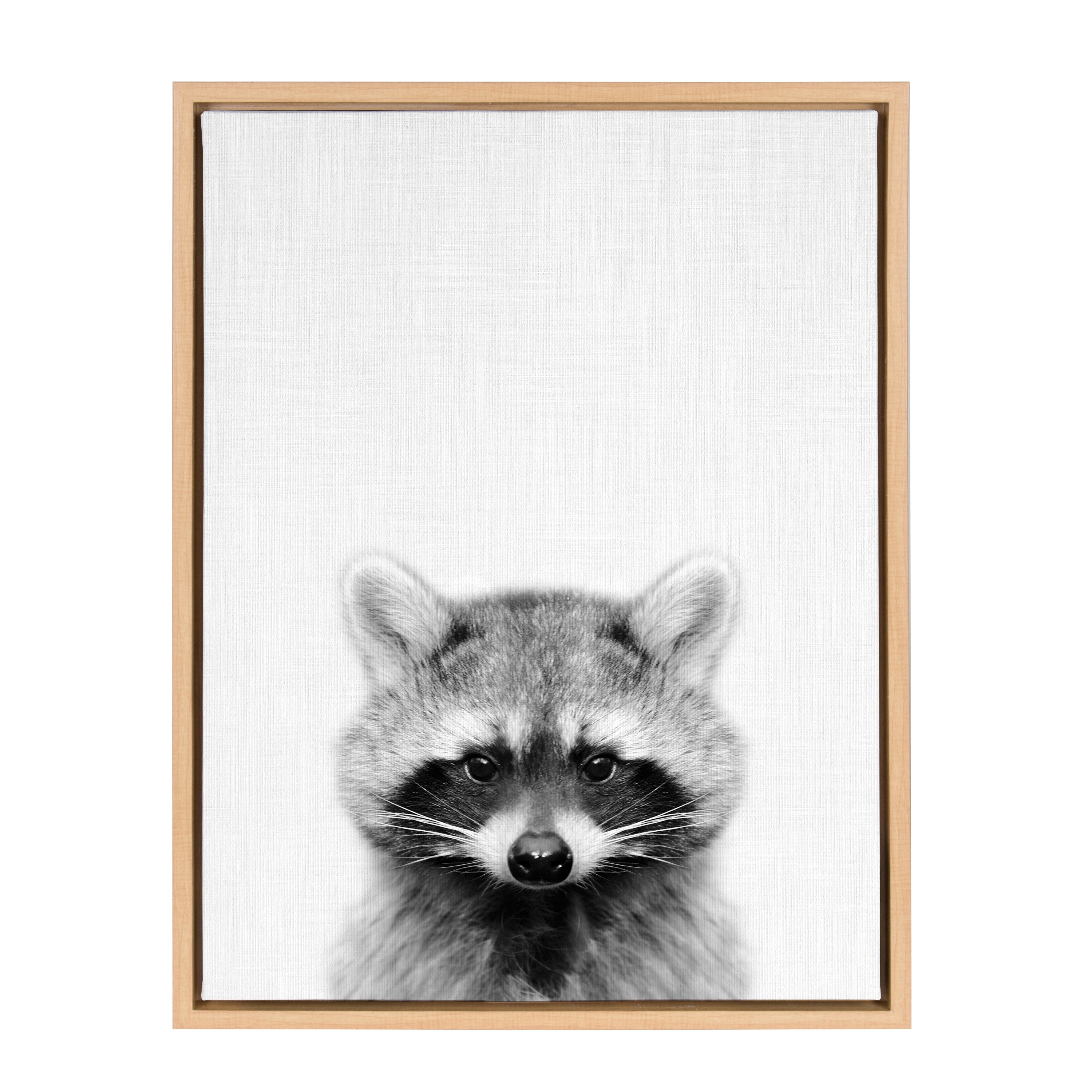 Sylvie Raccoon Framed Canvas by Simon Te Tai by kateandlaurel - product image 11 for Resin Society