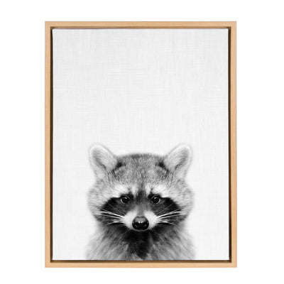 Sylvie Raccoon Framed Canvas by Simon Te Tai by kateandlaurel - product image 11 for Resin Society