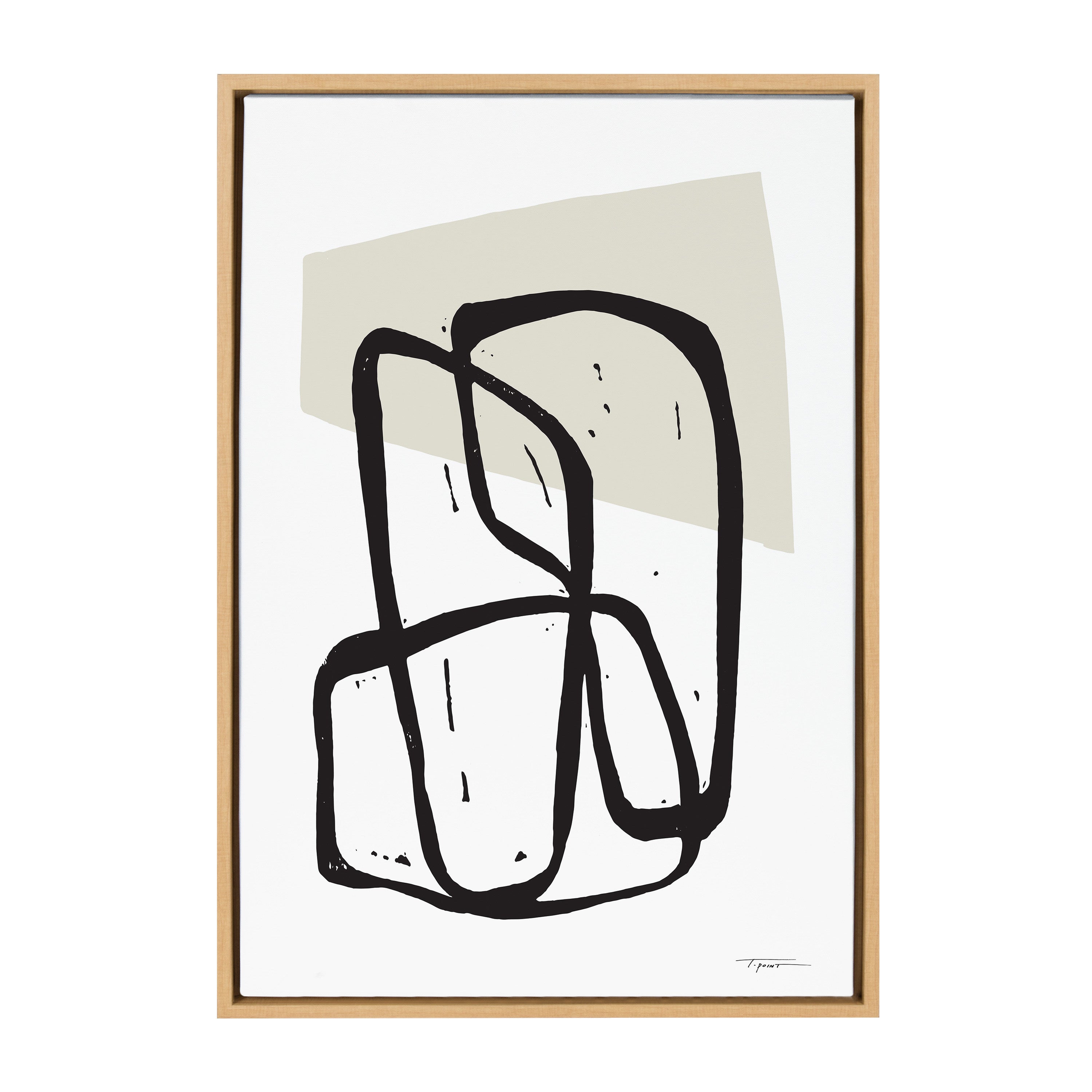 Sylvie Entangled Neutral Framed Canvas by kateandlaurel - product image 8 for Resin Society