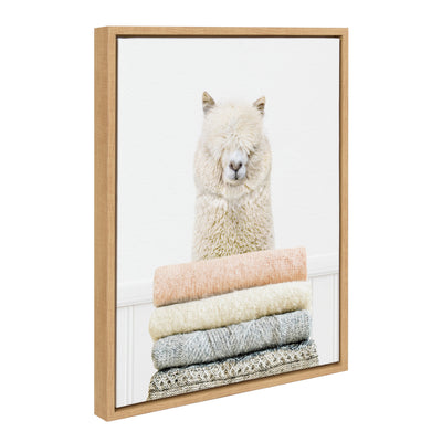 Sylvie Fold Alpaca Framed Canvas by kateandlaurel - main product image for Resin Society