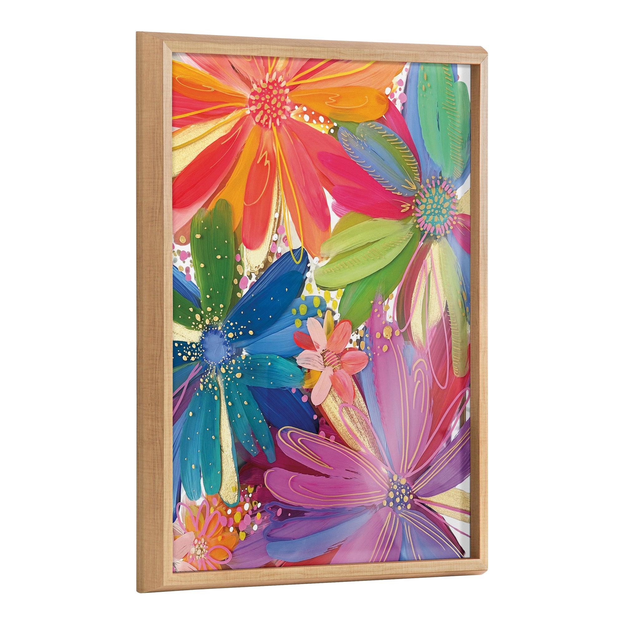 Blake Flowers on Glass 1 Framed Printed Art by kateandlaurel - main product image for Resin Society