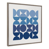 Sylvie Circles and Curves Ocean Beach Blues Framed Canvas by kateandlaurel - product image 7 for Resin Society