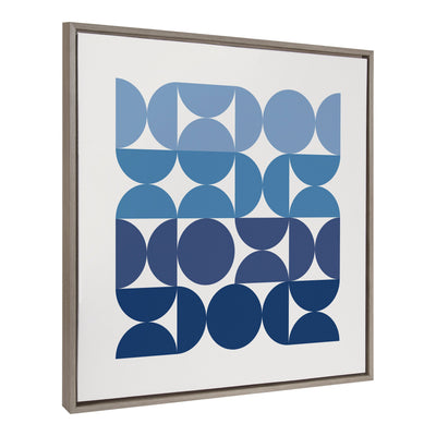 Sylvie Circles and Curves Ocean Beach Blues Framed Canvas by kateandlaurel - product image 7 for Resin Society