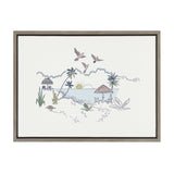 Sylvie Tropical Beach Scene Framed Canvas by The Creative Bunch Studio by kateandlaurel - product image 11 for Resin Society
