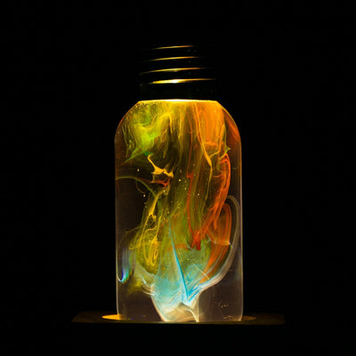 Three handcrafted resin LED bulbs in a gift set from EP Designlab LLC