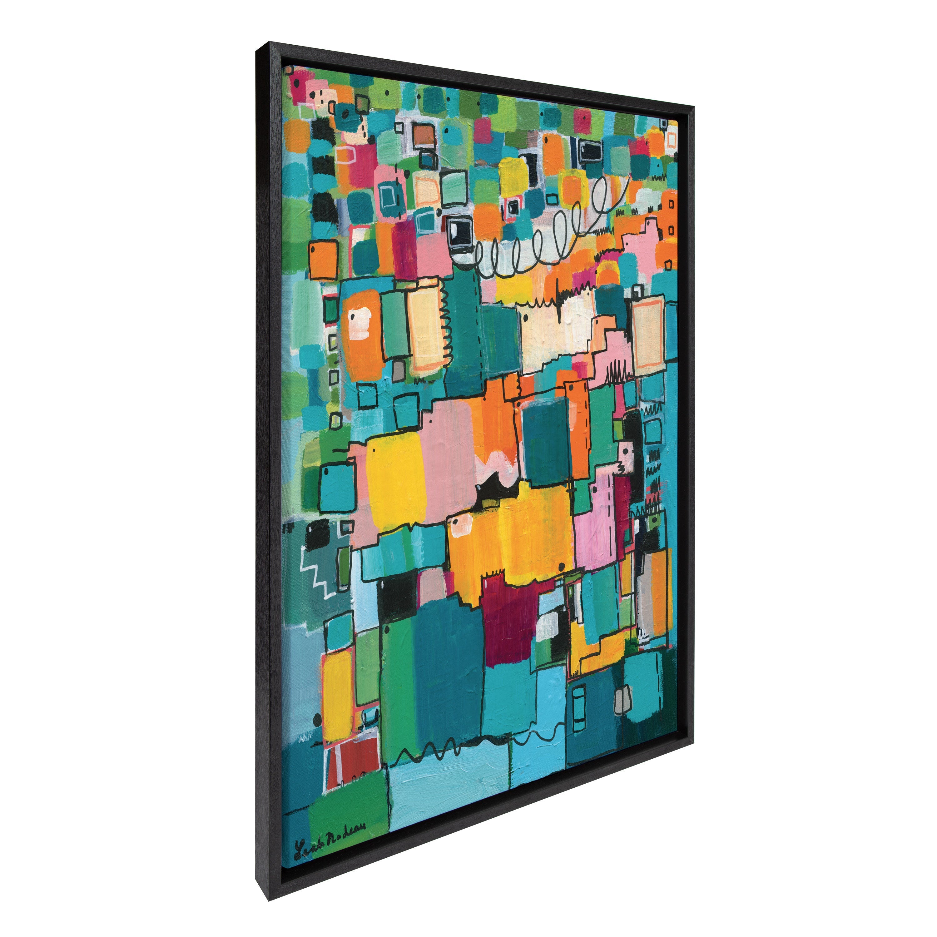 Sylvie Afternoon Delight Framed Canvas by Leah Nadeau by kateandlaurel - product image 2 for Resin Society