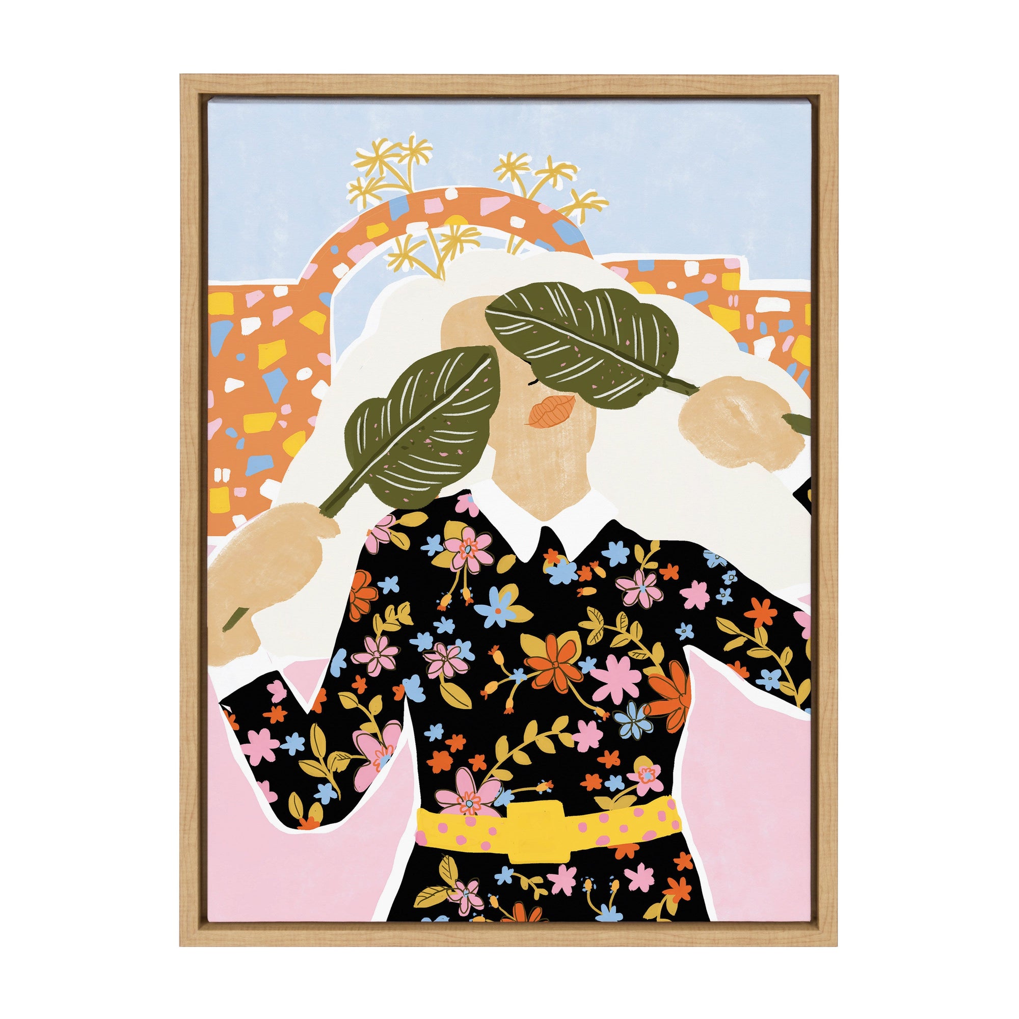 Sylvie I Can't See You Framed Canvas by kateandlaurel - product image 10 for Resin Society