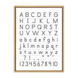 Sylvie Alphabet Penmanship Framed Canvas by The Creative Bunch Studio by kateandlaurel - main product image for Resin Society
