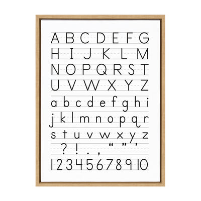 Sylvie Alphabet Penmanship Framed Canvas by The Creative Bunch Studio by kateandlaurel - product image 10 for Resin Society