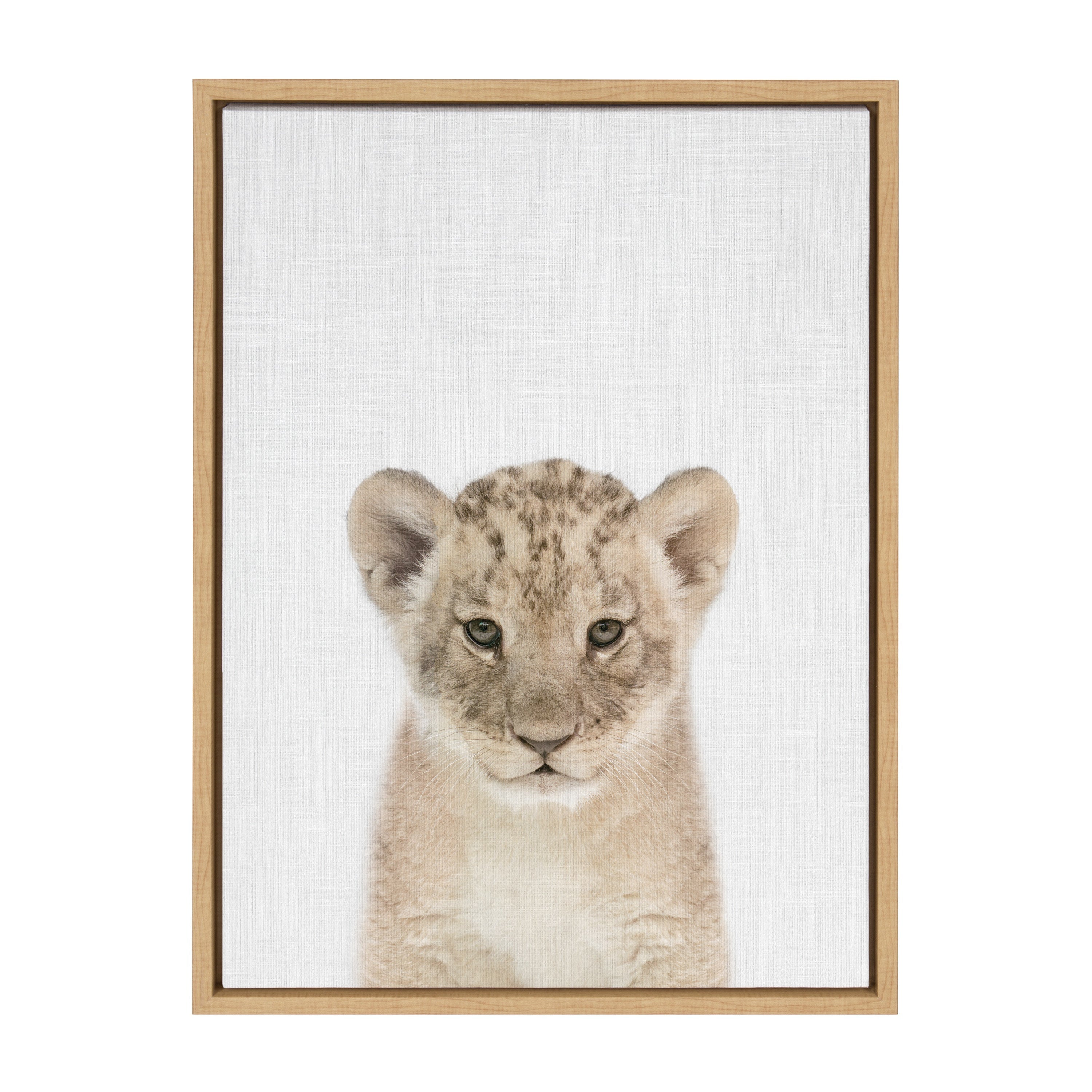 Sylvie Baby Lion Color Framed Canvas by kateandlaurel - product image 8 for Resin Society
