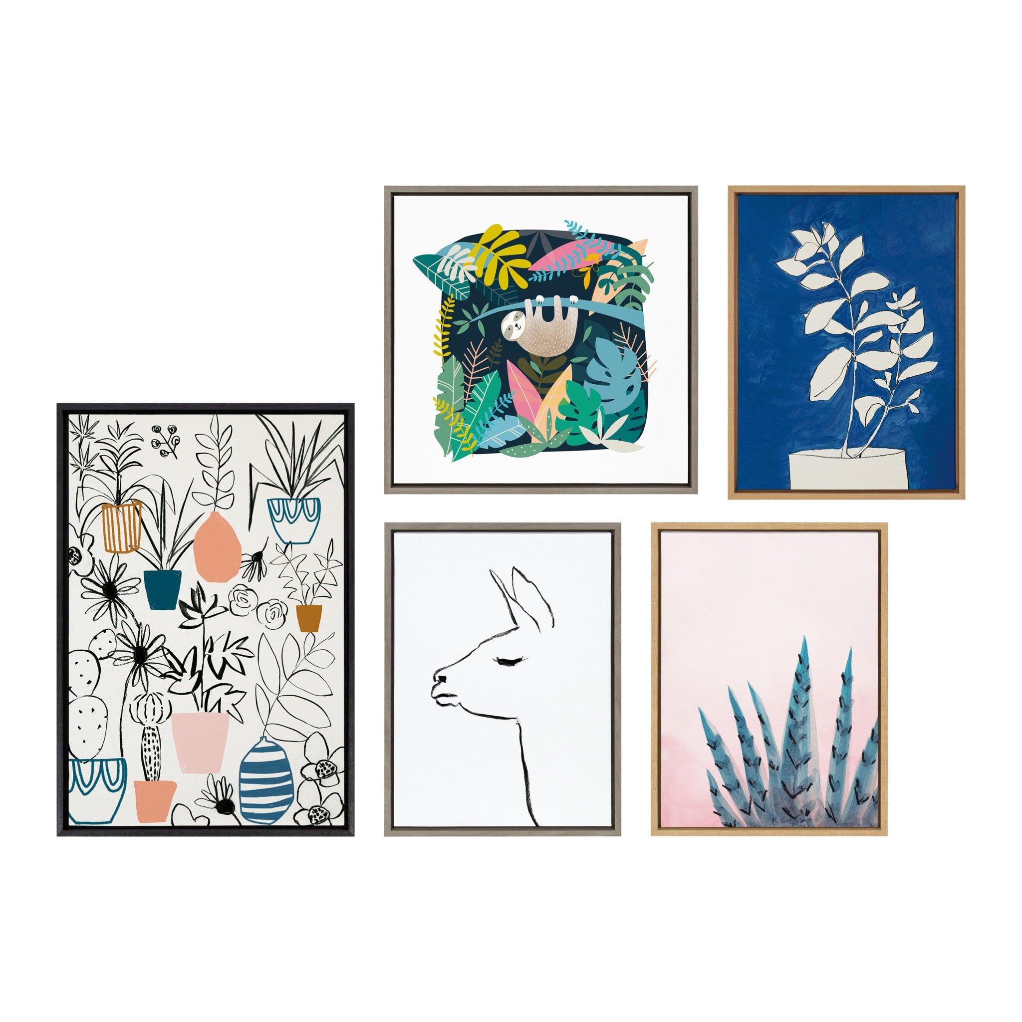 Sylvie Plant Kingdom Framed Canvas by kateandlaurel - product image 6 for Resin Society