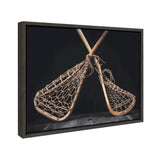 Sylvie Lacrosse Sticks Framed Canvas by kateandlaurel - product image 2 for Resin Society