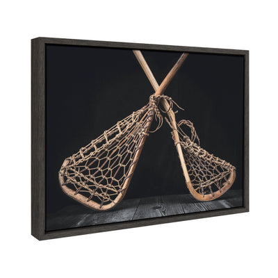 Sylvie Lacrosse Sticks Framed Canvas by kateandlaurel - product image 2 for Resin Society