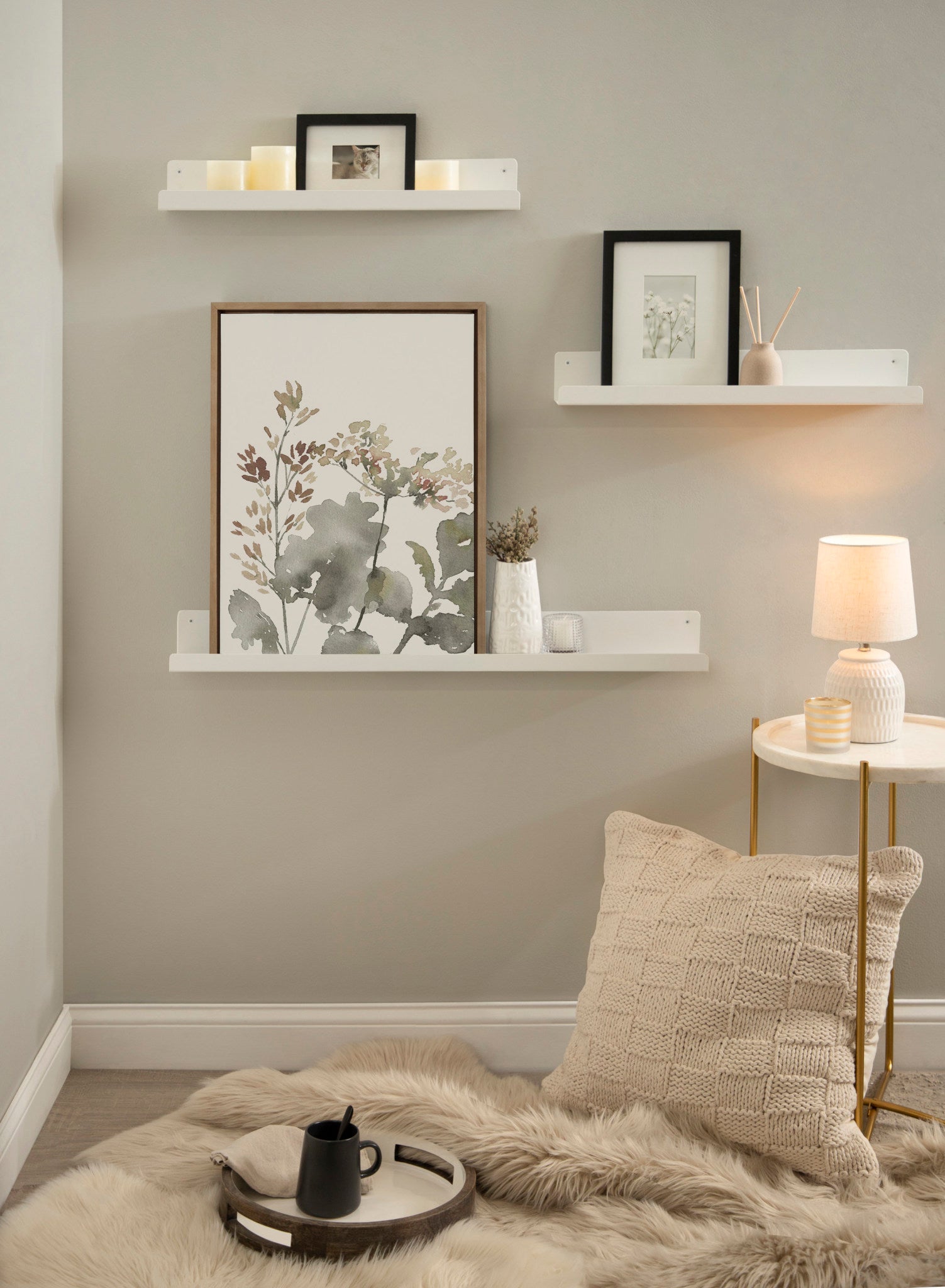 Sylvie Botanical Soft Yellow Framed Canvas by kateandlaurel - product image 5 for Resin Society