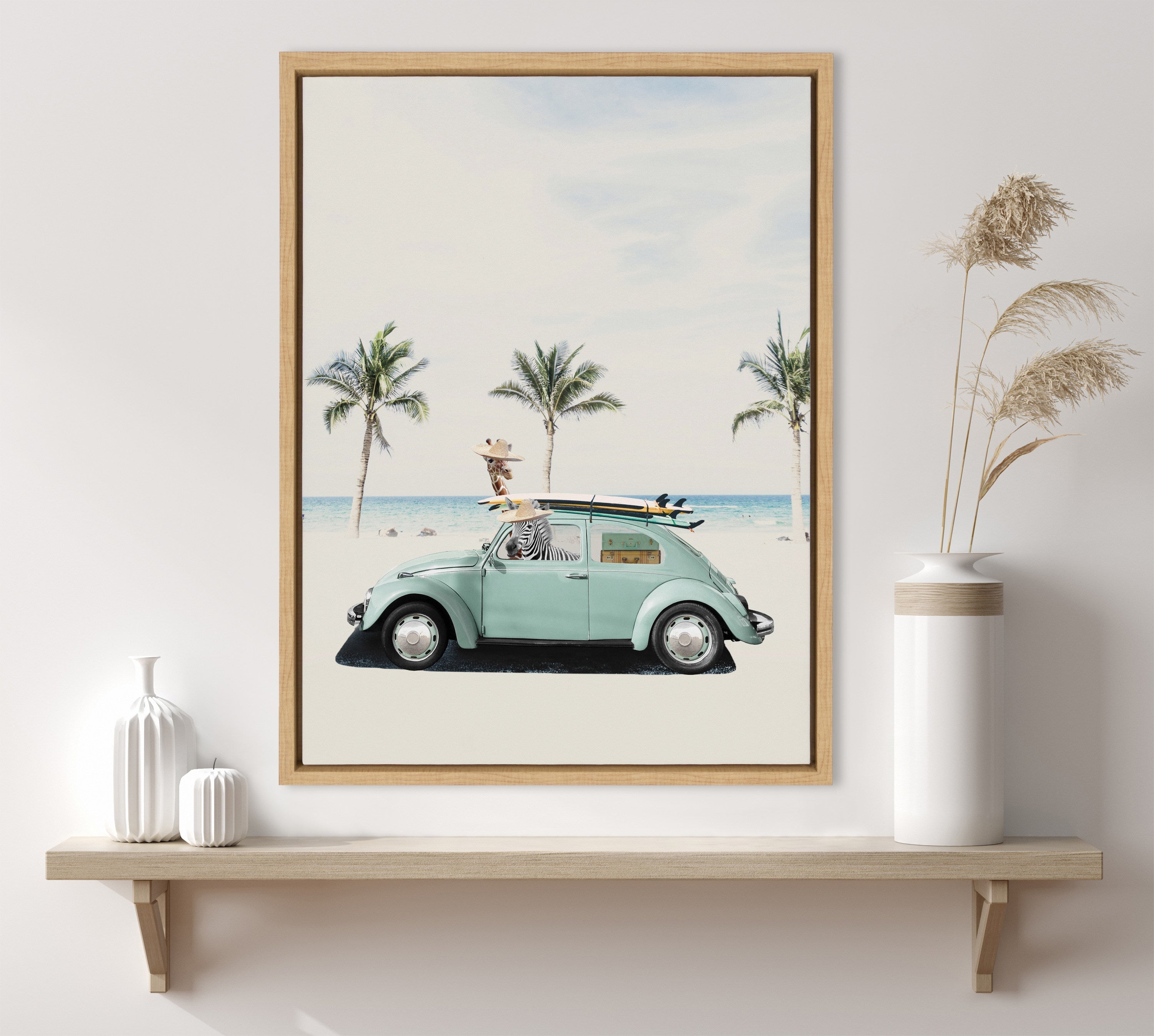 Sylvie Summer Adventures Framed Canvas by July Art Prints
