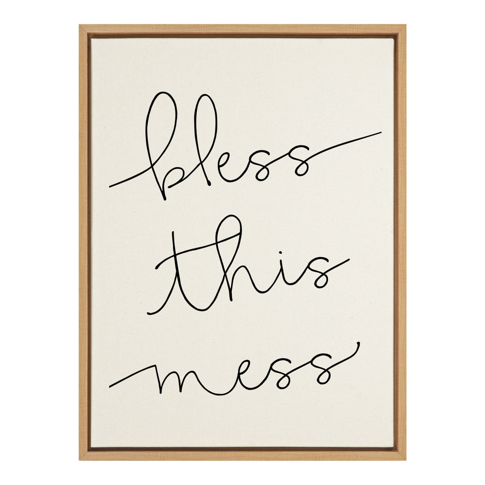 Sylvie Bless This Mess Framed Canvas by kateandlaurel - main product image for Resin Society