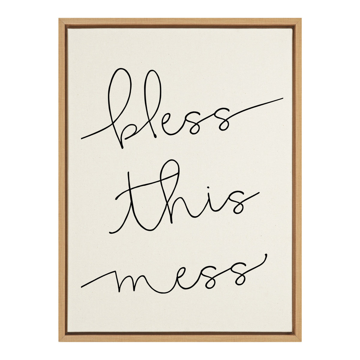Sylvie Bless This Mess Framed Canvas by kateandlaurel - main product image for Resin Society