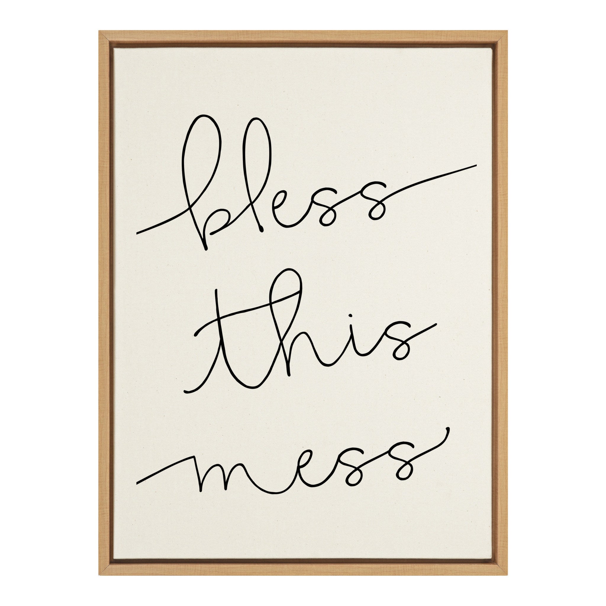 Sylvie Bless This Mess Framed Canvas by kateandlaurel - main product image for Resin Society