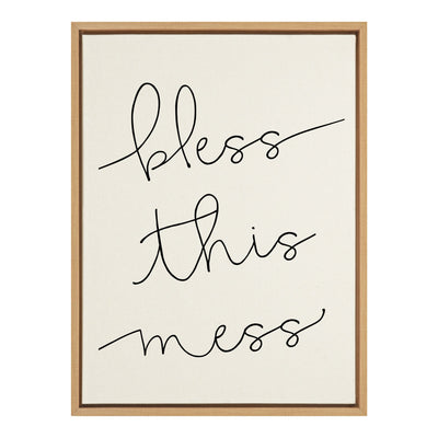 Sylvie Bless This Mess Framed Canvas by kateandlaurel - main product image for Resin Society