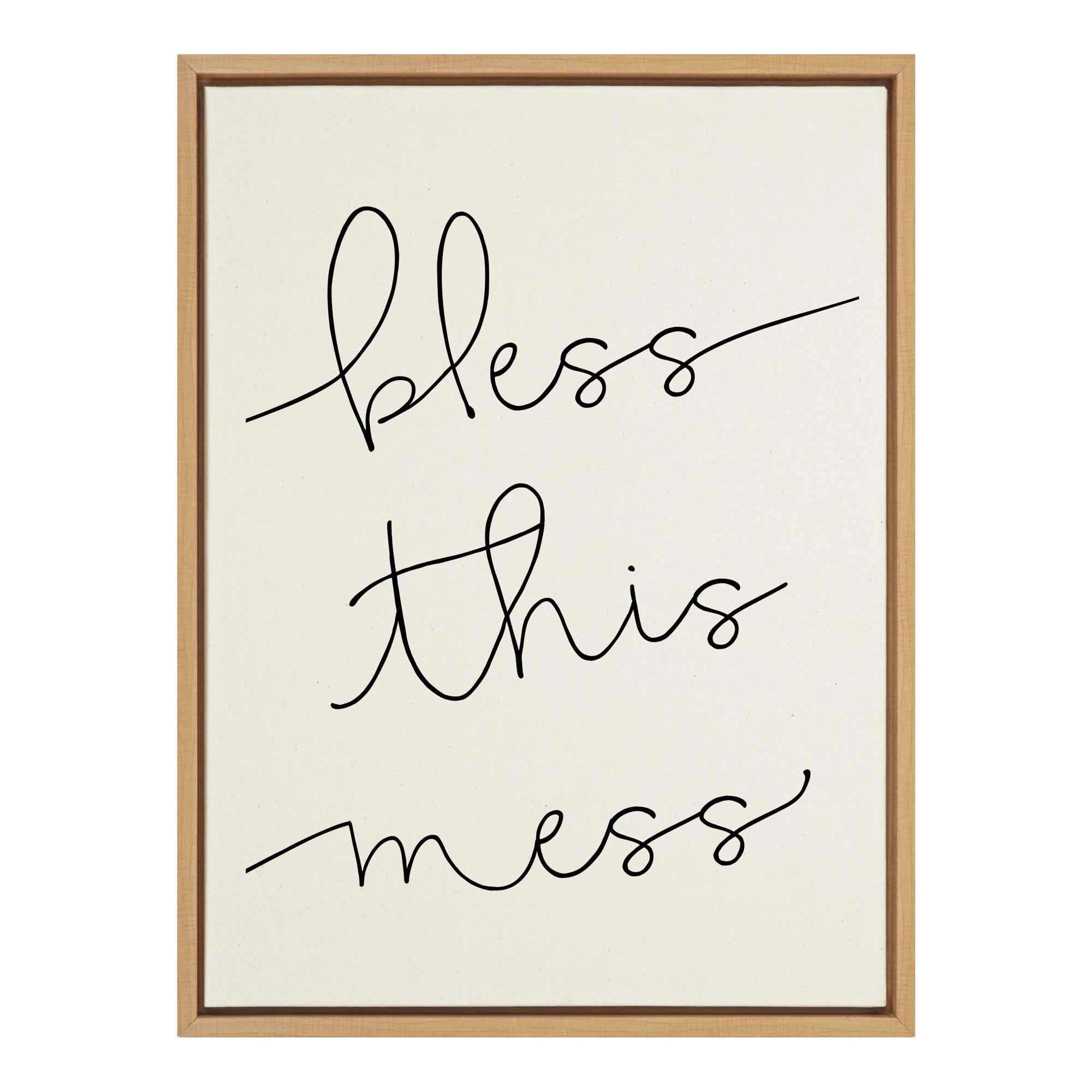 Sylvie Bless This Mess Framed Canvas by kateandlaurel - product image 10 for Resin Society