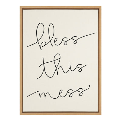 Sylvie Bless This Mess Framed Canvas by kateandlaurel - product image 10 for Resin Society