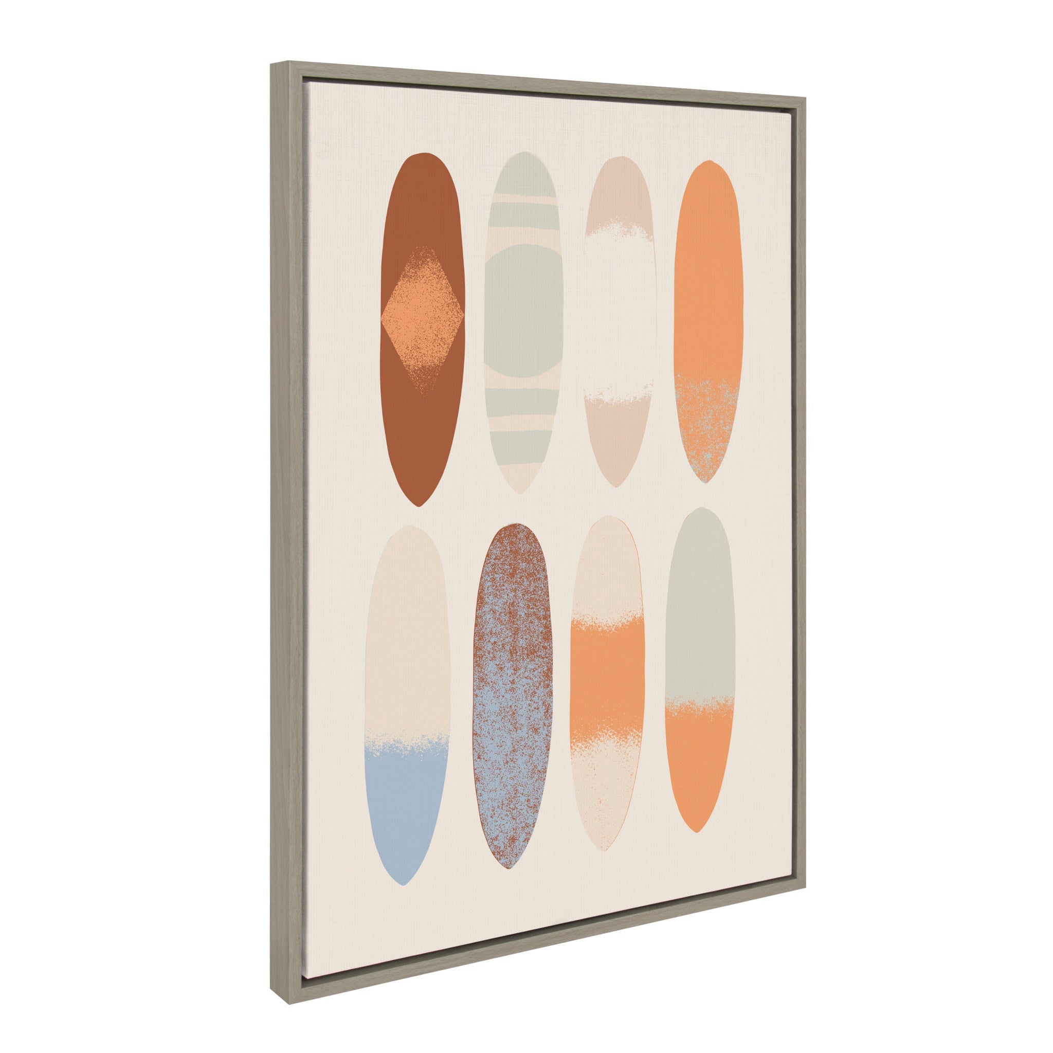 Sylvie Sea Breeze Board Pattern Framed Canvas by Hannah Beisang by kateandlaurel - product image 2 for Resin Society