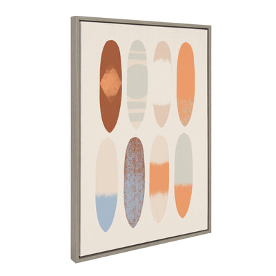 Sylvie Sea Breeze Board Pattern Framed Canvas by Hannah Beisang by kateandlaurel - product image 2 for Resin Society