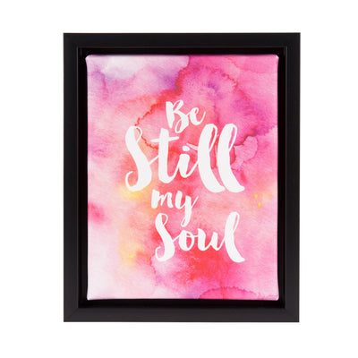 Sylvie Be Still My Soul Watercolor Art Framed Canvas by kateandlaurel - main product image for Resin Society