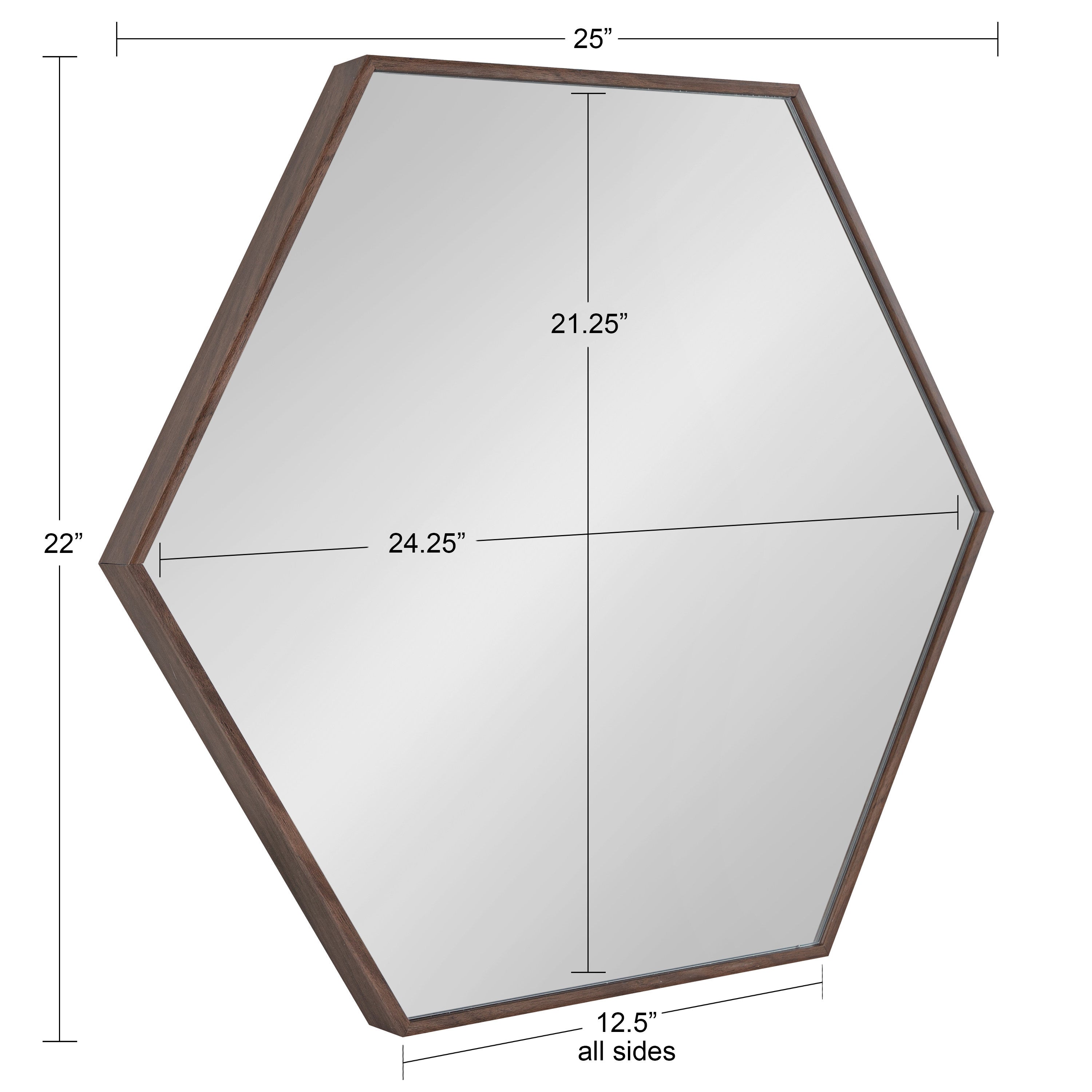 Rhodes Framed Hexagon Wall Mirror by kateandlaurel - product image 15 for Resin Society