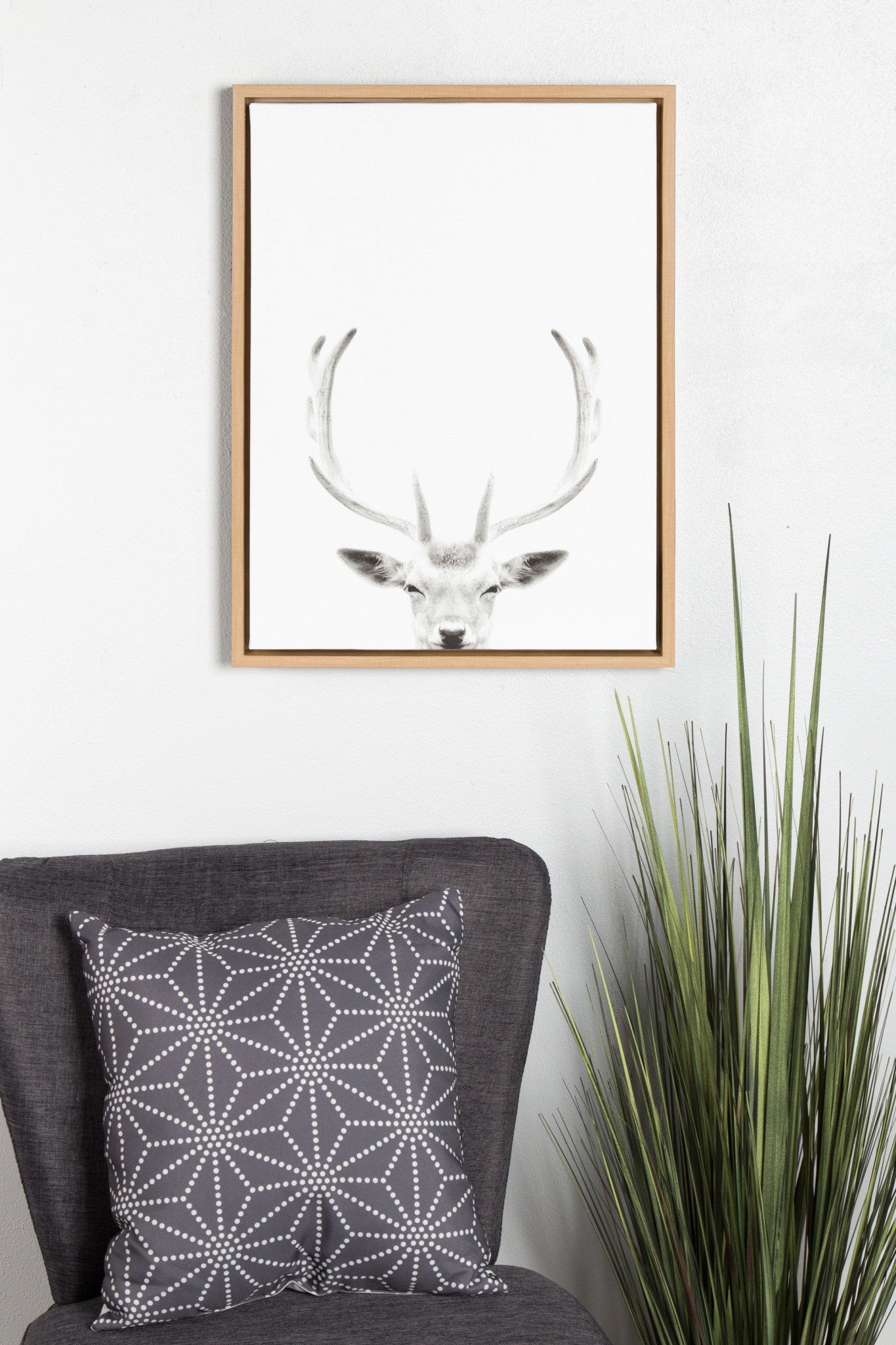 Sylvie Deer Portrait Framed Canvas by Simon Te Tai by kateandlaurel - product image 5 for Resin Society