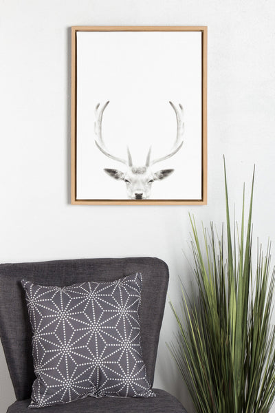 Sylvie Deer Portrait Framed Canvas by Simon Te Tai by kateandlaurel - product image 5 for Resin Society