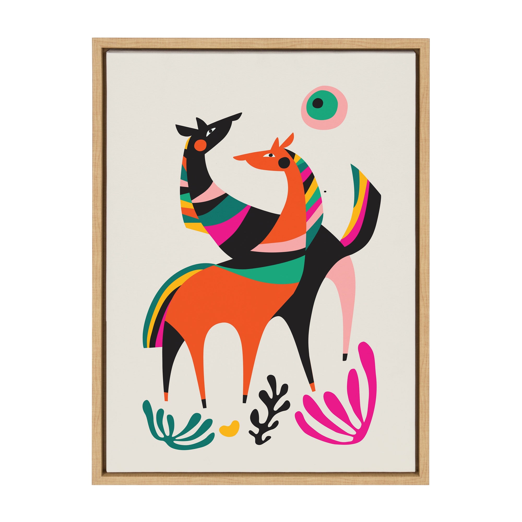 Sylvie Dancing Horses Framed Canvas by Rachel Lee of My Dream Wall by kateandlaurel - product image 10 for Resin Society