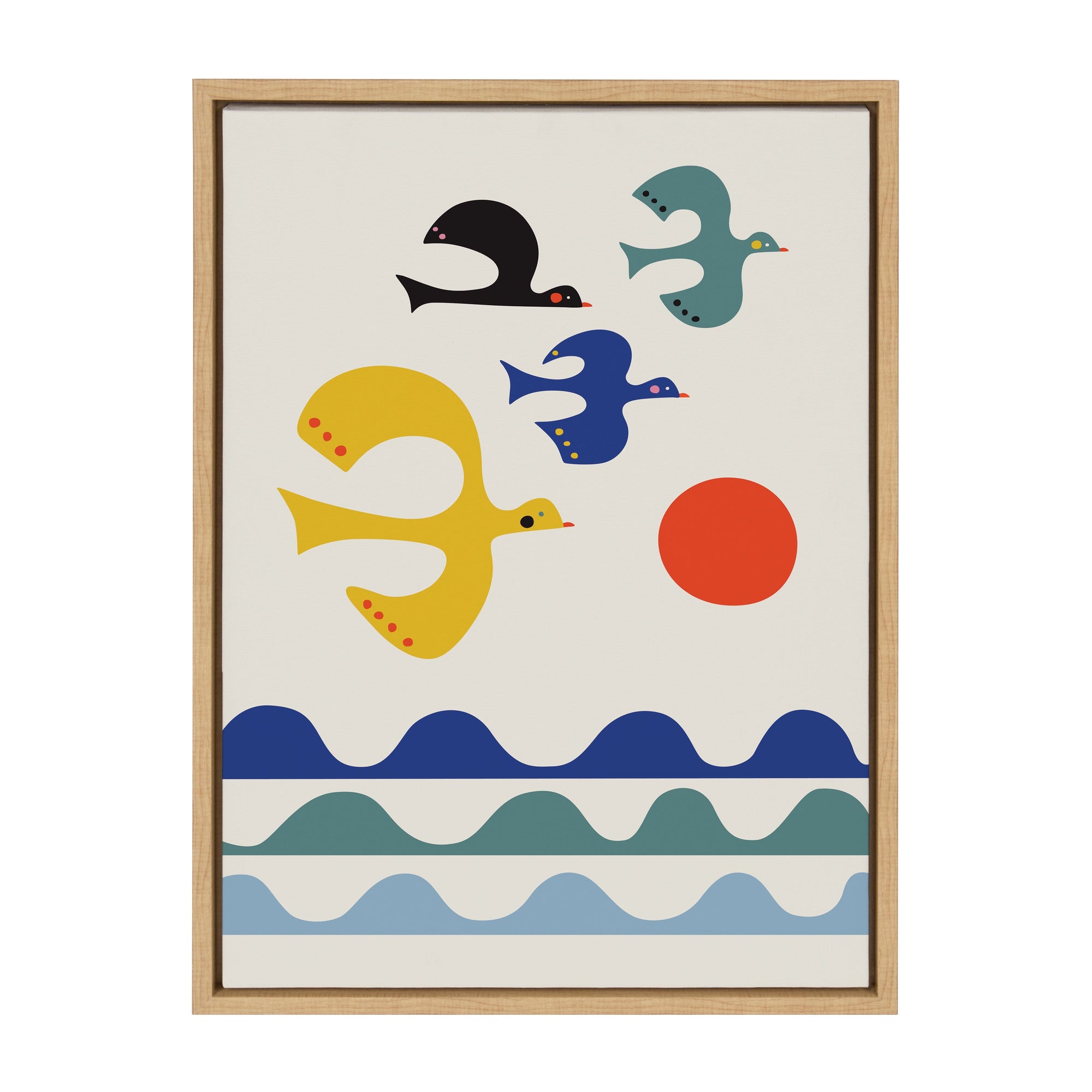 Sylvie Flock of Birds Framed Canvas by kateandlaurel - product image 11 for Resin Society