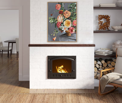 Sylvie Beaded Floral Emergence Framed Canvas by Mackenzie Nelson