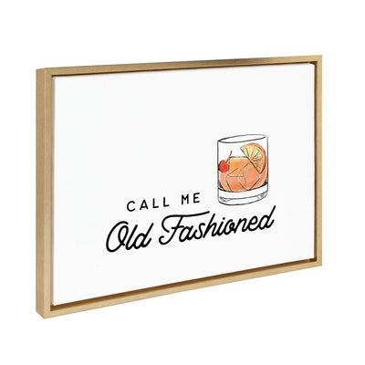 Sylvie Call Me Old Fashioned Framed Canvas by The Creative Bunch Studio by kateandlaurel - product image 2 for Resin Society