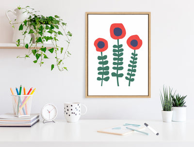 Sylvie Red Flowers Framed Canvas by kateandlaurel - product image 7 for Resin Society