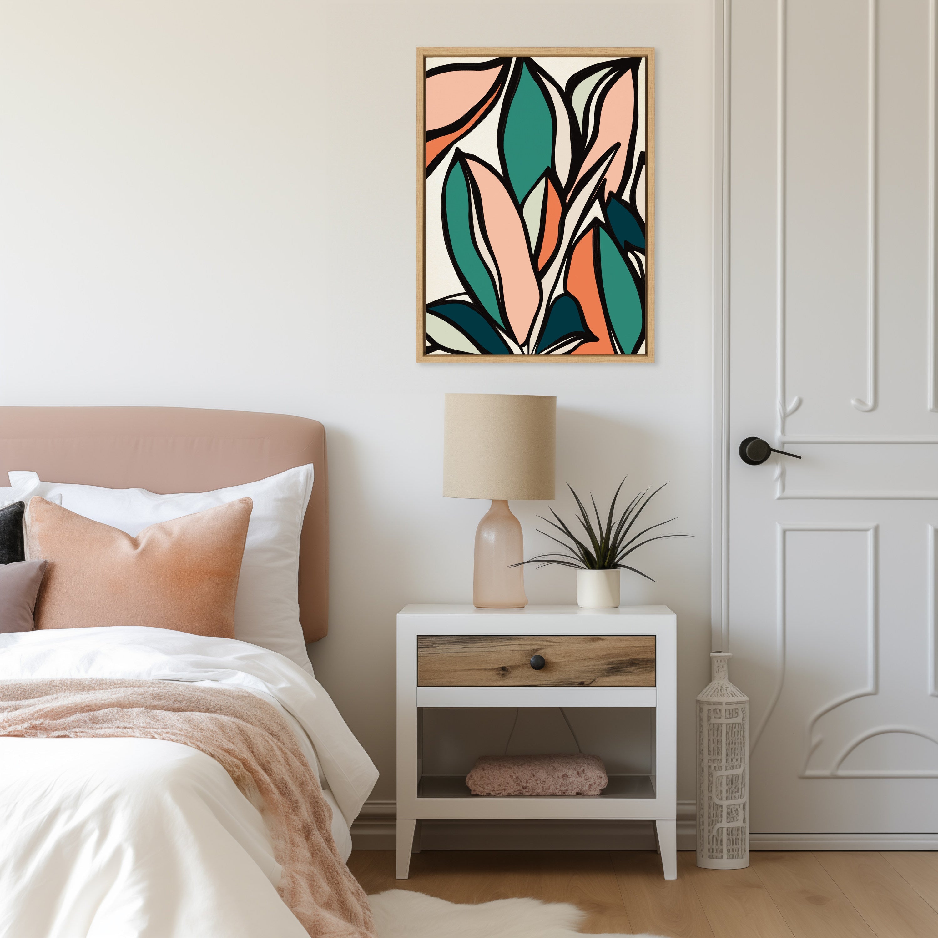 Sylvie Fanciful Ficus 2 Framed Canvas by Alicia Bock