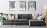 Sylvie London Modern Map Framed Canvas by kateandlaurel - product image 7 for Resin Society