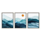 Sylvie Blue Mountain Range Framed Canvas Set by kateandlaurel - product image 7 for Resin Society