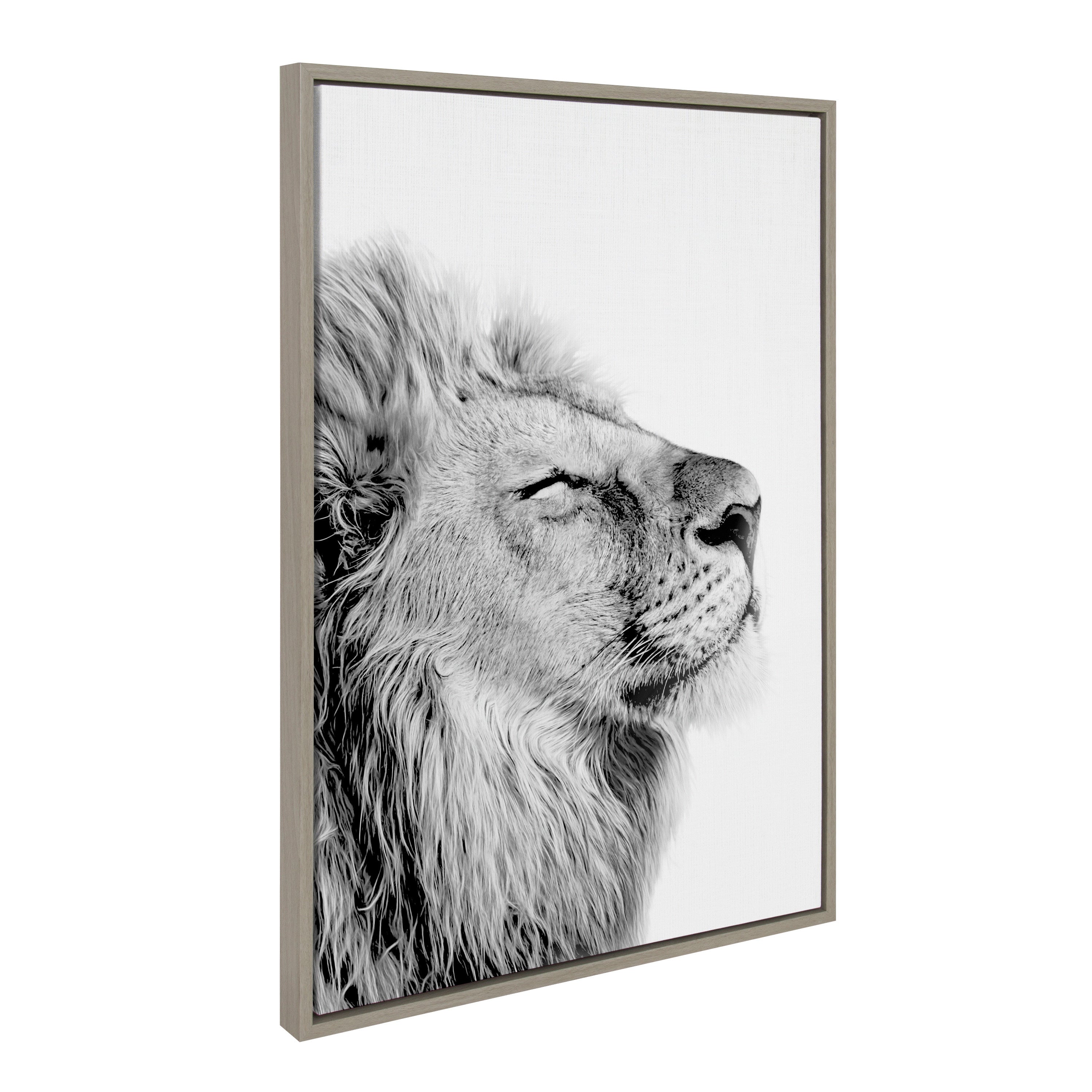 Sylvie Lion Self Actualizing Framed Canvas by kateandlaurel - product image 8 for Resin Society