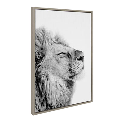 Sylvie Lion Self Actualizing Framed Canvas by kateandlaurel - product image 8 for Resin Society