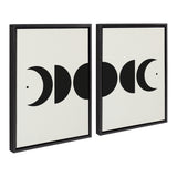 Sylvie Modern Geometric Moon Phases Framed Canvas Set by The Creative by kateandlaurel - product image 2 for Resin Society