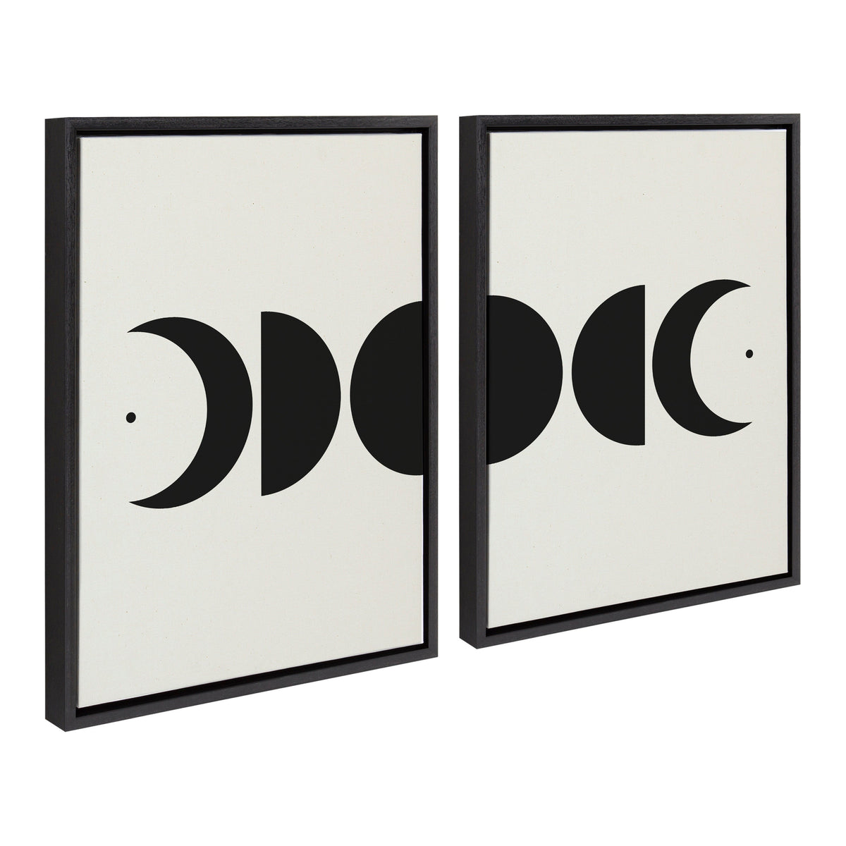Sylvie Modern Geometric Moon Phases Framed Canvas Set by The Creative by kateandlaurel - product image 2 for Resin Society