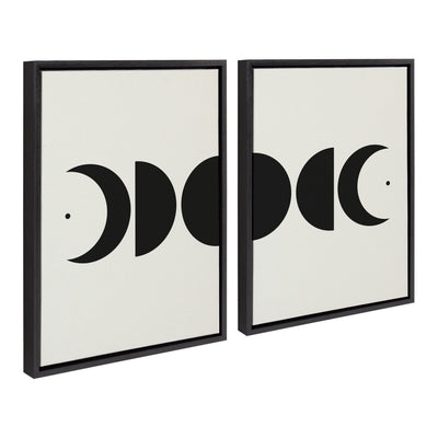 Sylvie Modern Geometric Moon Phases Framed Canvas Set by The Creative by kateandlaurel - product image 2 for Resin Society