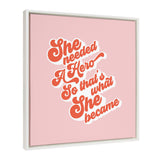 Sylvie Groovy Type She Hero Framed Canvas by kateandlaurel - product image 2 for Resin Society