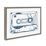 Sylvie Cassette Illustration Framed Canvas by kateandlaurel - product image 2 for Resin Society